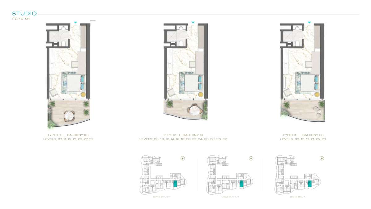 STD-Type 01-Balcony 03, Type 01-Balcony 18, Type 01-Balcony 33